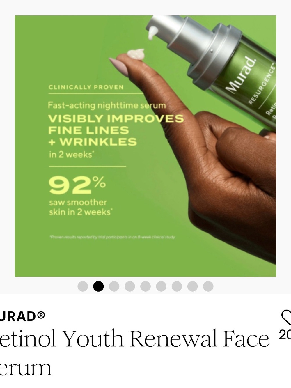 NEW Murad Retinol Youth Renewal Serum - Lime Green & White Packaging 30 mL - Picture 5 of 10